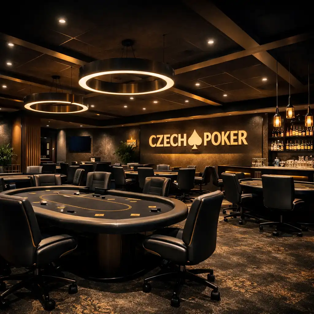 Interiér pokerové herny