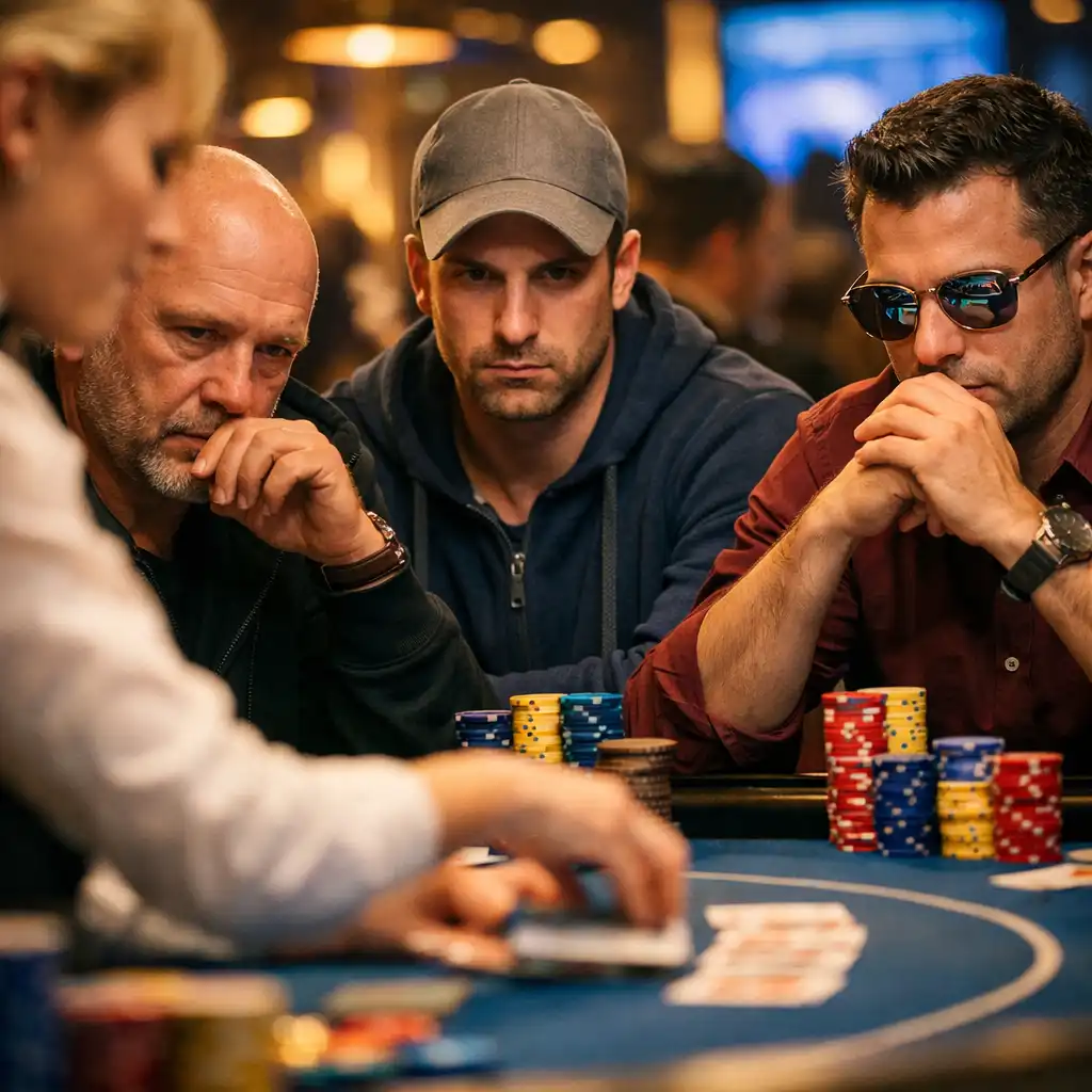Napjatá atmosféra pokerového turnaje